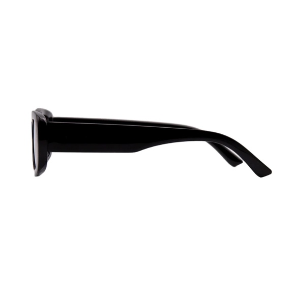 Black Small Square Men Women Trendy Fashion Rectangle Frame UV 400 Sunglasses - Picture 2 of 5